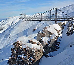 Bungy Jump Platform at Mount Hutt Ski Field NZ