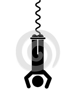 bungy jumping isolated icon design