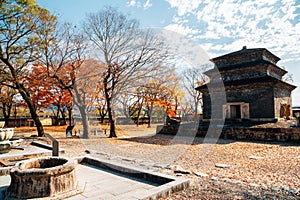 Bunhwangsa temple at autumn in Gyeongju, Korea photo