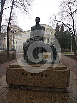 Bunin`s monument in Voronezh