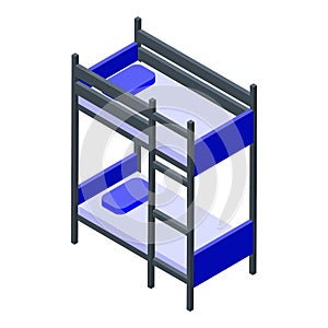 Bunk bed icon, isometric style