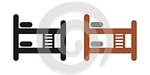 Bunk bed icon vector