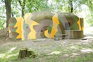 Bunker on border line between Czech republic and Austria, Moravia