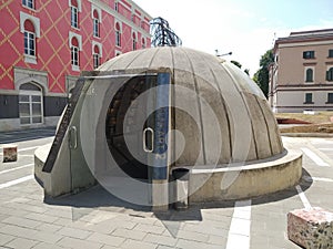 Bunker in the city center of Tirana, capital of Albania