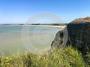 Bunker on cliffs and beach. Saint Georges De Didonne photo