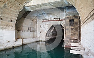 Bunker from Cold War, object an underground submarine base