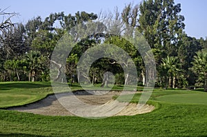 Bunker of a golf course.
