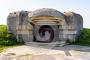 WWII German coastal artillery battery in Longues-sur-Mer, Normandy