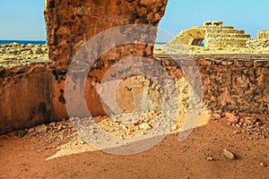 Bunkers de la Guerra Civil EspaÃ±ola en Punta Nati menorca coastline spanish balearic islands photo