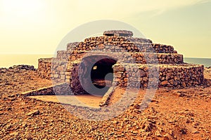 Bunkers de la Guerra Civil EspaÃ±ola en Punta Nati menorca coastline spanish balearic islands photo