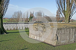 Bunker in a war cemetery