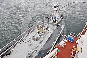 Bunkering operations at the port of Vancouver,WA, USA. August,2020. Columbia river.