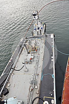 Bunkering operations at the port of Vancouver,WA, USA. August,2020. Columbia river.