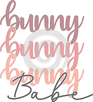 Bunny babe, easter bunny, hello spring, tulips flower vector illustration file