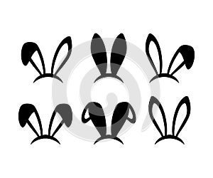 Bunny Ears collection. Bunny ears icons. Isolated. Vector photo
