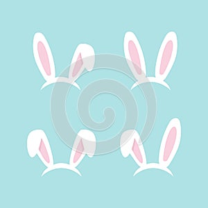 Bunny ears. Easter Bunny face mask. Vector