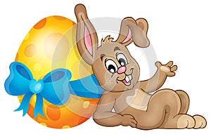 Bunny with Easter egg theme image 1