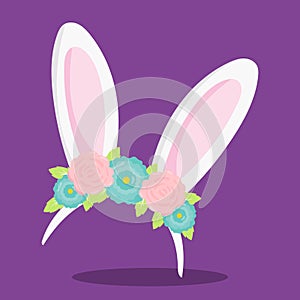 BUNNY HEADBAND FLOWER VIOLET 10