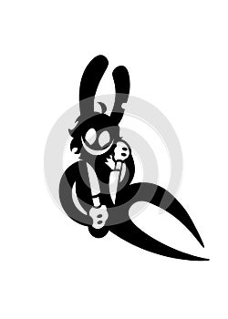 Bunny with knives logo photo