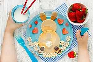 Bunny pancakes for kids