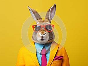 Bunny Rabbit Vintage yellow blazer clothing anthropomorphic animal