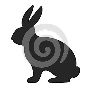 Bunny silhouette vector icon