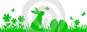 Bunny Sitting In The Meadow, Easter concept