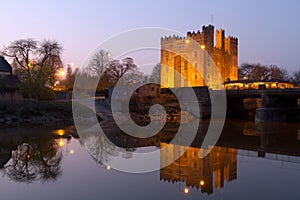 Bunratty castle at dusk