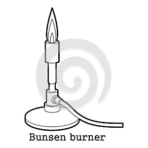 Bunsen burner icon outline