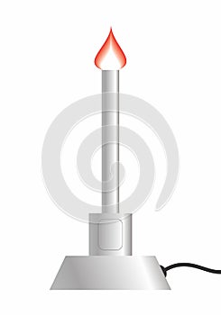 Bunsen burner illustration