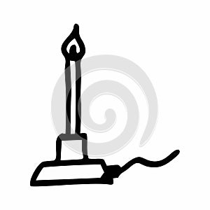 Bunsen burner illustration