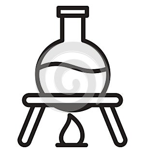 Bunsen burner Isolated Vector icon that can easily modify or edit