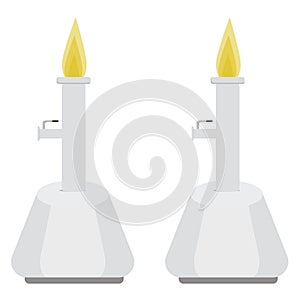 Bunsen burner tool, icon