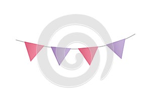 Bunting flags decoration celebration party icon