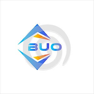 BUO abstract technology logo design on white background. BUO creative photo