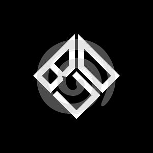 BUO letter logo design on black background. BUO creative initials letter logo concept. BUO letter design photo