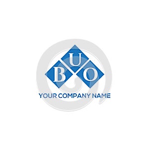 BUO letter logo design on white background. BUO creative initials letter logo concept. BUO letter design photo
