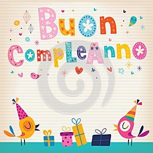 Buon compleanno Happy birthday in Italian photo