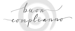 Buon compleanno Happy birthday in Italian handwritten lettering photo