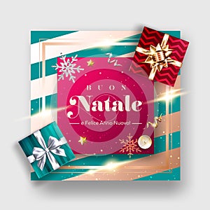 Buon Natale e Felice Anno Nuovo Vector Background. photo