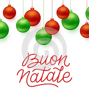 Buon Natale italian Merry Christmas typography