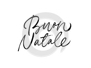 Buon Natale modern brush vector calligraphy.