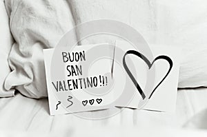 Buon san valentino, happy valentines day in italian