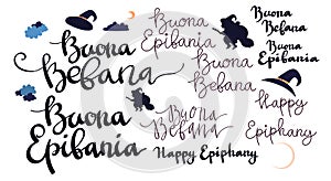 Buona Befana Happy Epifania greeting card template photo