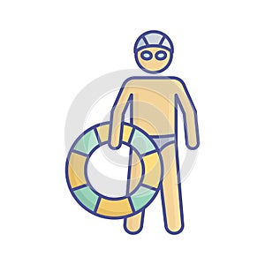 Buoy Fill Vector icon which can easily modify or edit