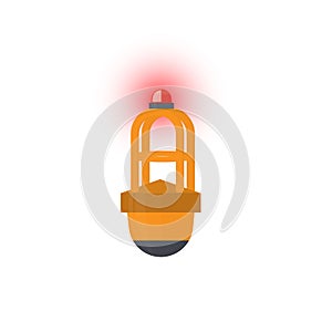 Buoy. Lighthouse with signal lights, vector illustration