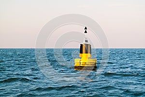 Buoy on North Sea near Netherlands