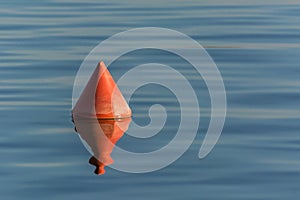 Buoy Reflection Resembling a Chess Piece