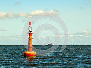 Buoy on sea