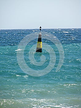 Buoy in the sea. Crimea